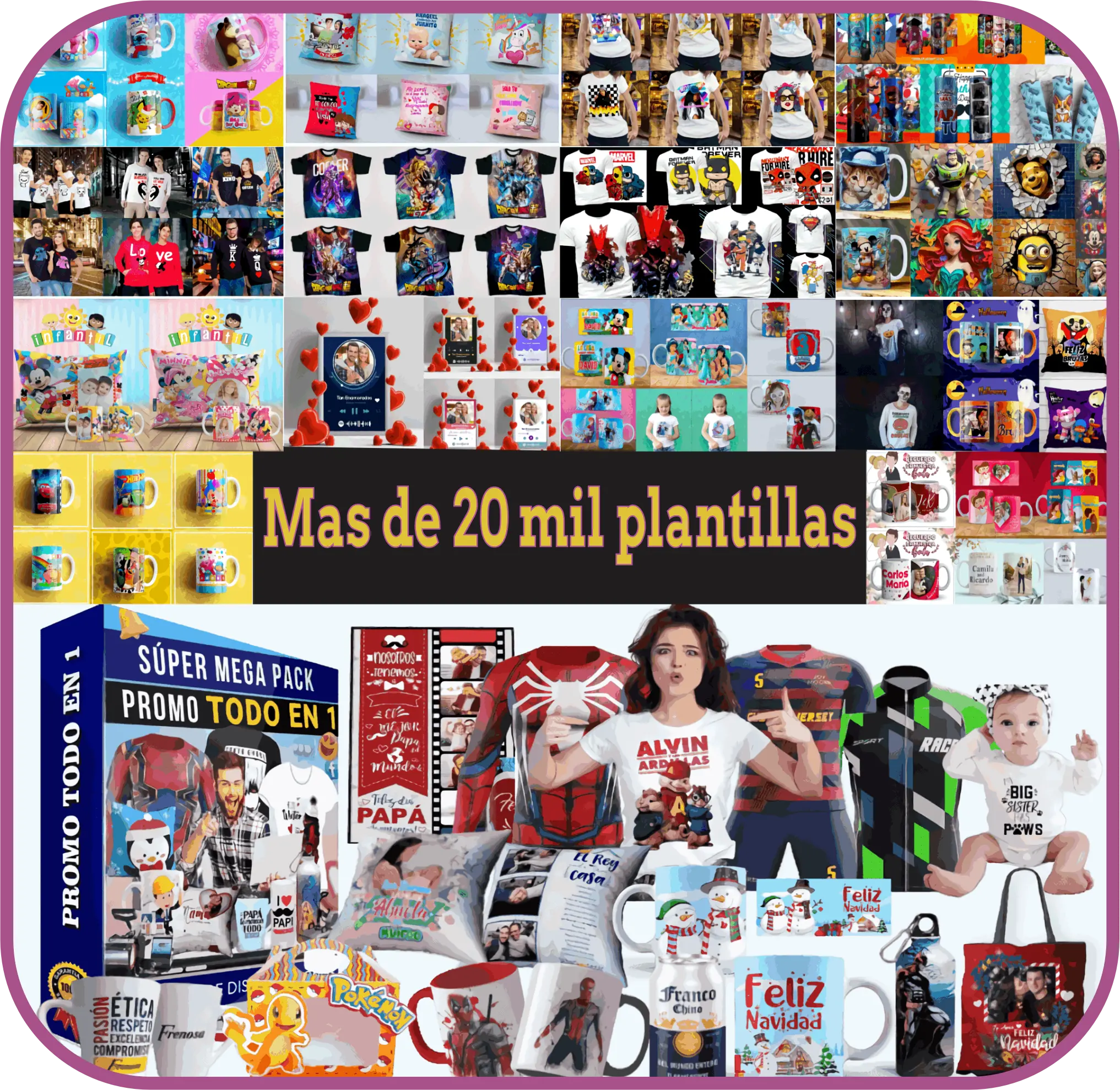 Mega pack de tazas